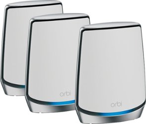 NETGEAR - Orbi AX6000 Tri-Band Mesh WiFi 6 System (3-pack) - White - Front_Zoom