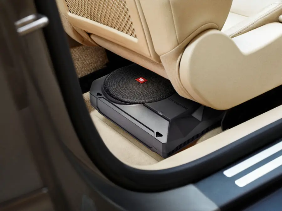 Alt View 18. JBL - BASSPRO 8" Single-Voice-Coil Loaded Subwoofer Enclosure with Integrated Amp - Black.