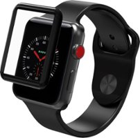 ZAGG - InvisibleShield GlassFusion Screen Protector for Apple Watch® Series 1, 2, and 3 38mm - Clear - Angle_Zoom