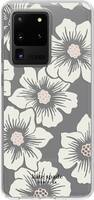 kate spade new york - Protective Hardshell Case for Samsung Galaxy S20 Ultra 5G - Hollyhock Floral Clear/Cream With Stones - Front_Zoom