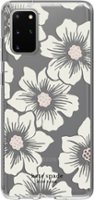 kate spade new york - Protective Hard-Shell Case for Samsung Galaxy S20+ 5G - Hollyhock Floral Clear/Cream With Stones - Front_Zoom