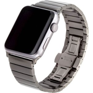 WITHit - Single Link Band for Apple Watch 42mm, 44mm and Series 7, 45mm - Space Gray
