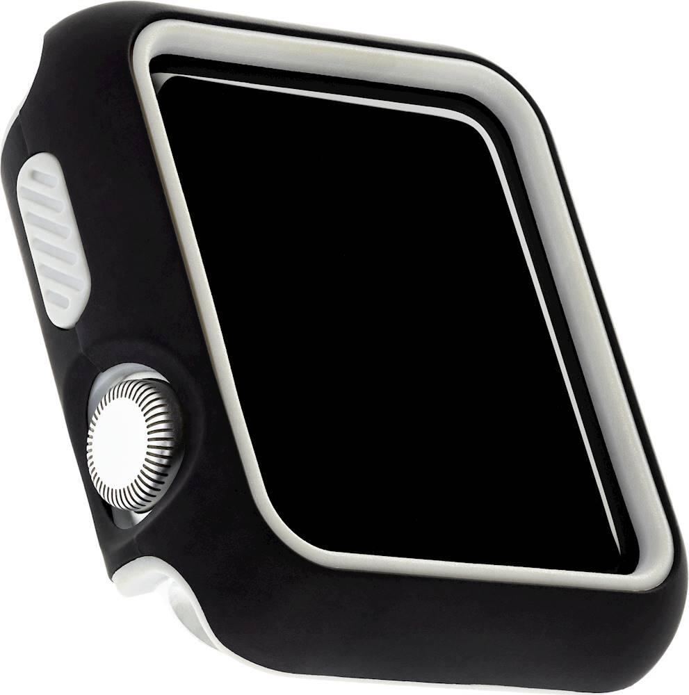 Best Buy WITHit Bumper Case for Apple Watch® 38mm (2Piece) Black/Gray