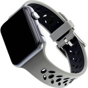 WITHit - Sport Band for Apple Watch 42mm, 44mm and Series 7, 45mm - Black/Gray