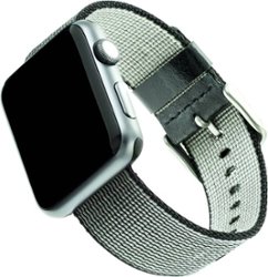 WITHit - Nylon Band for Apple Watch 42mm, 44mm and Series 7, 45mm - Black - Left_Zoom