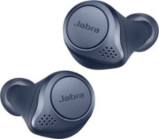 Jabra - Elite Active 75t True Wireless Noise Cancelling In-Ear Headphones - Navy - Front_Zoom