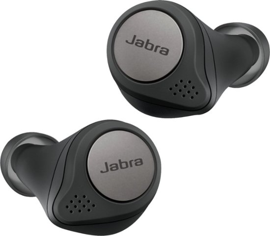 Front Zoom. Jabra - Elite Active 75t True Wireless Noise Cancelling In-Ear Headphones - Titanium Black.