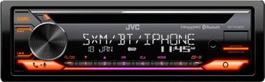 JVC - In-Dash CD/DM Receiver - Built-in Bluetooth - Satellite Radio-ready with Detachable Faceplate - Black - Front_Zoom