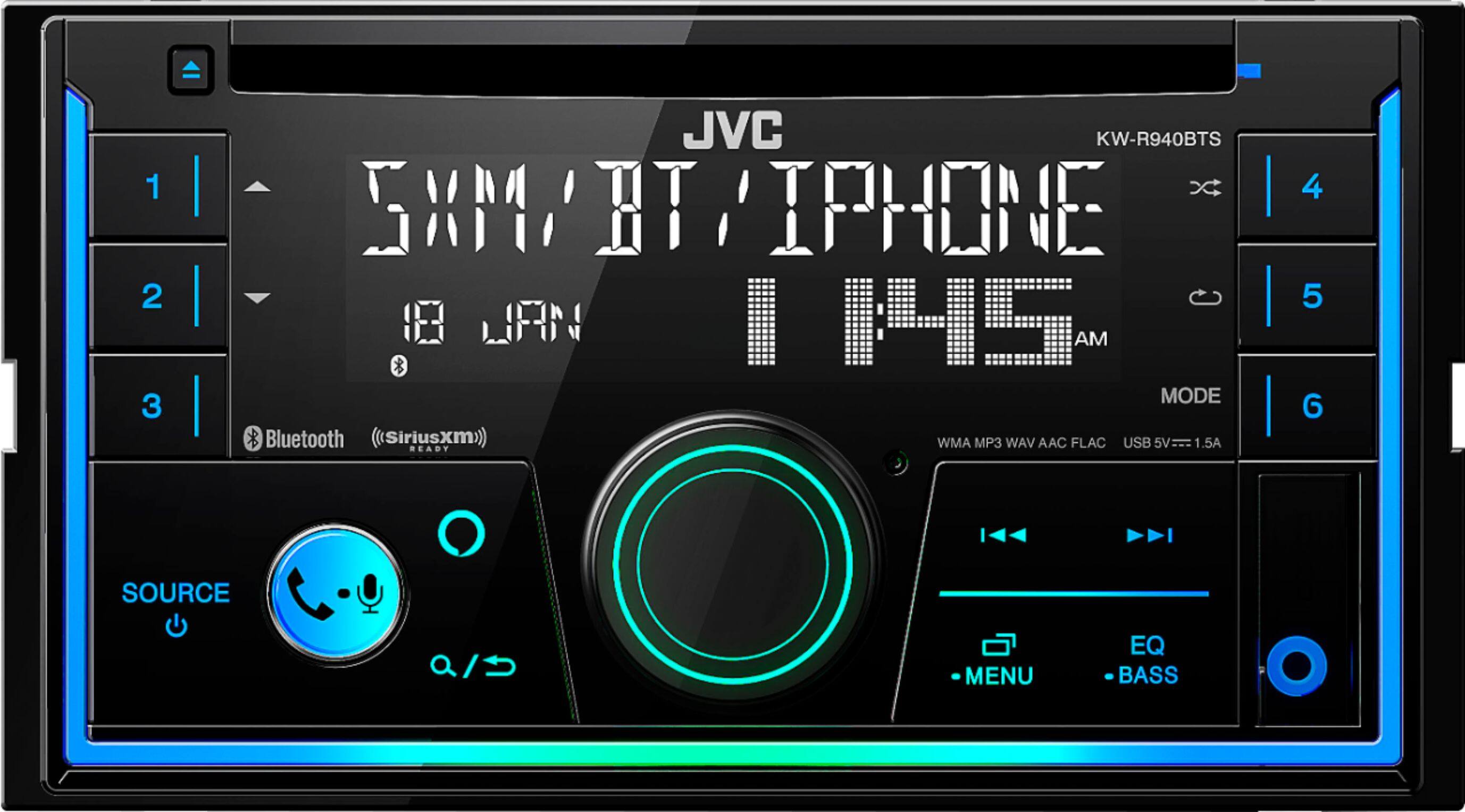 Alt View 12. JVC - Built-in Bluetooth - In-Dash CD/DM Receiver - Black.