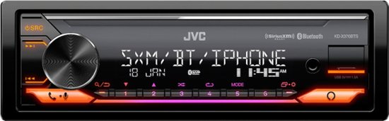 Front Zoom. JVC - In-Dash Digital Media Receiver - Built-in Bluetooth - Satellite Radio-ready with Detachable Faceplate - Black.
