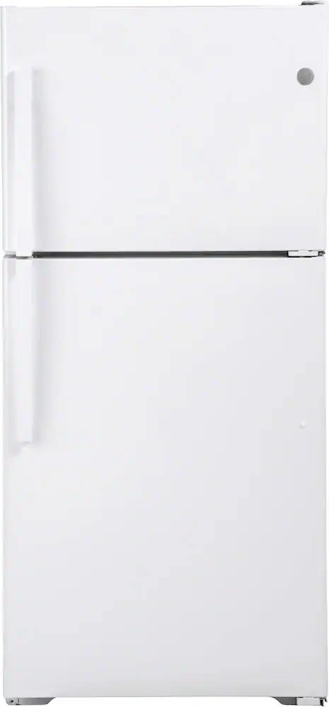 GE - 19.2 Cu. Ft. Top-Freezer Refrigerator with Interior LED Lighting - White