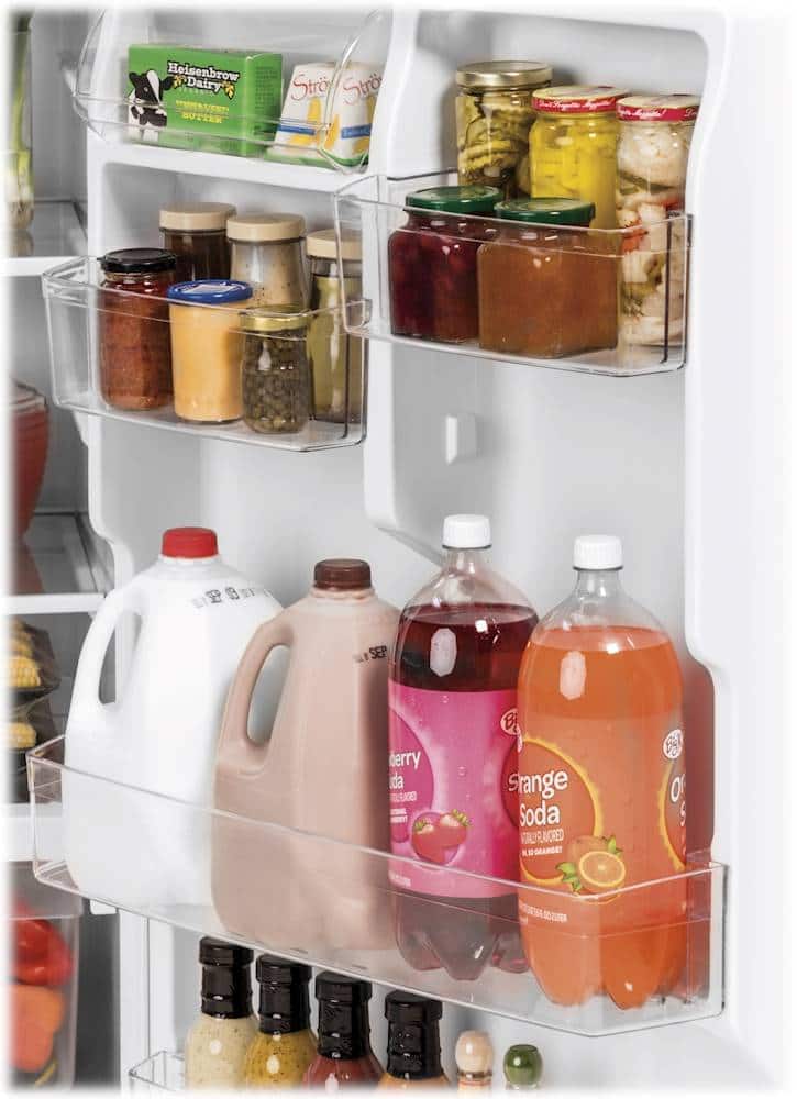 Alt View 11. GE - 19.2 Cu. Ft. Top-Freezer Refrigerator - Black.