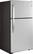 Left. GE - 21.9 Cu. Ft. Top-Freezer Refrigerator - Stainless steel.
