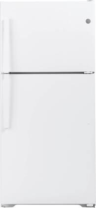 GE - 19.2 Cu. Ft. Top-Freezer Refrigerator with Premium Inner Door Modular Bins - White