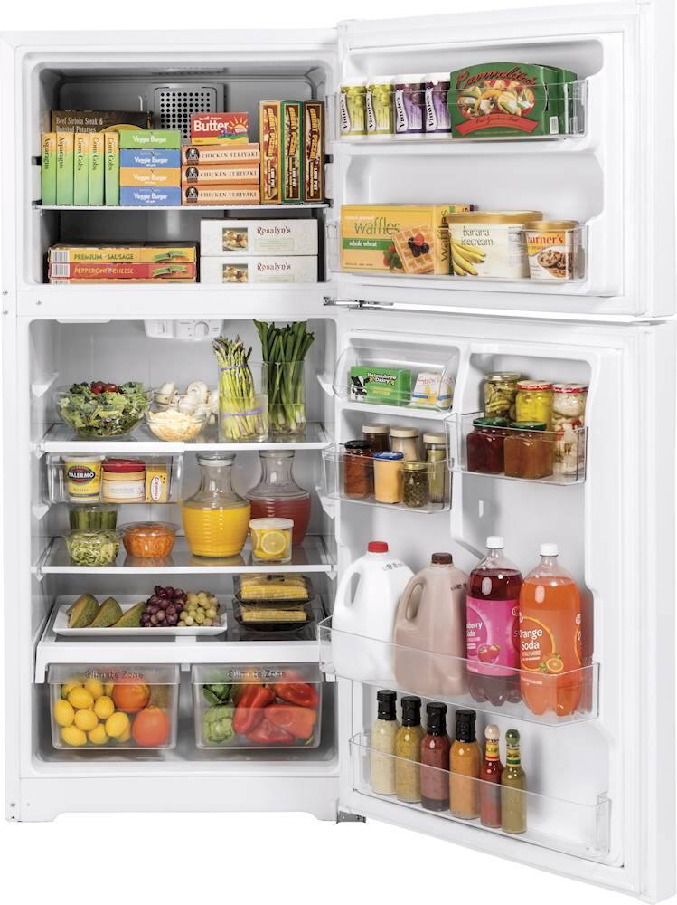 GE 30 in. Wide 19.2 Cu. Ft. Top Freezer Refrigerator with Premium Inner ...