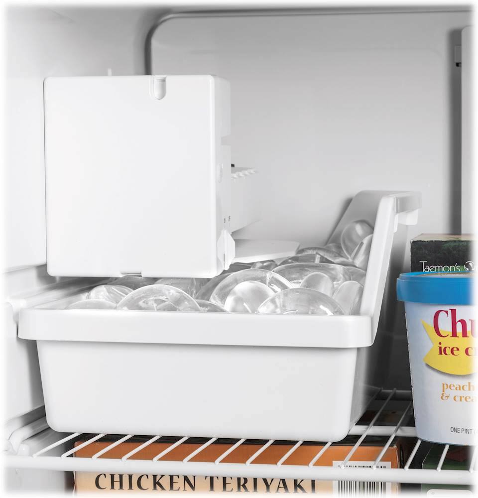 Alt View 12. GE - 19.2 Cu. Ft. Top-Freezer Refrigerator - Stainless Steel.