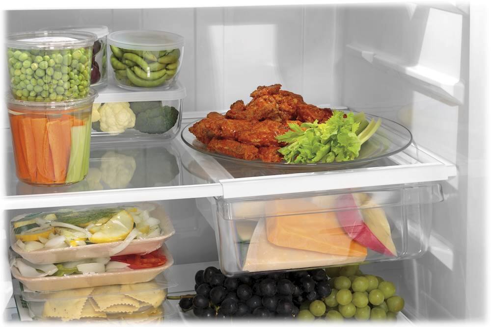 Alt View 13. GE - 19.2 Cu. Ft. Top-Freezer Refrigerator - Stainless Steel.