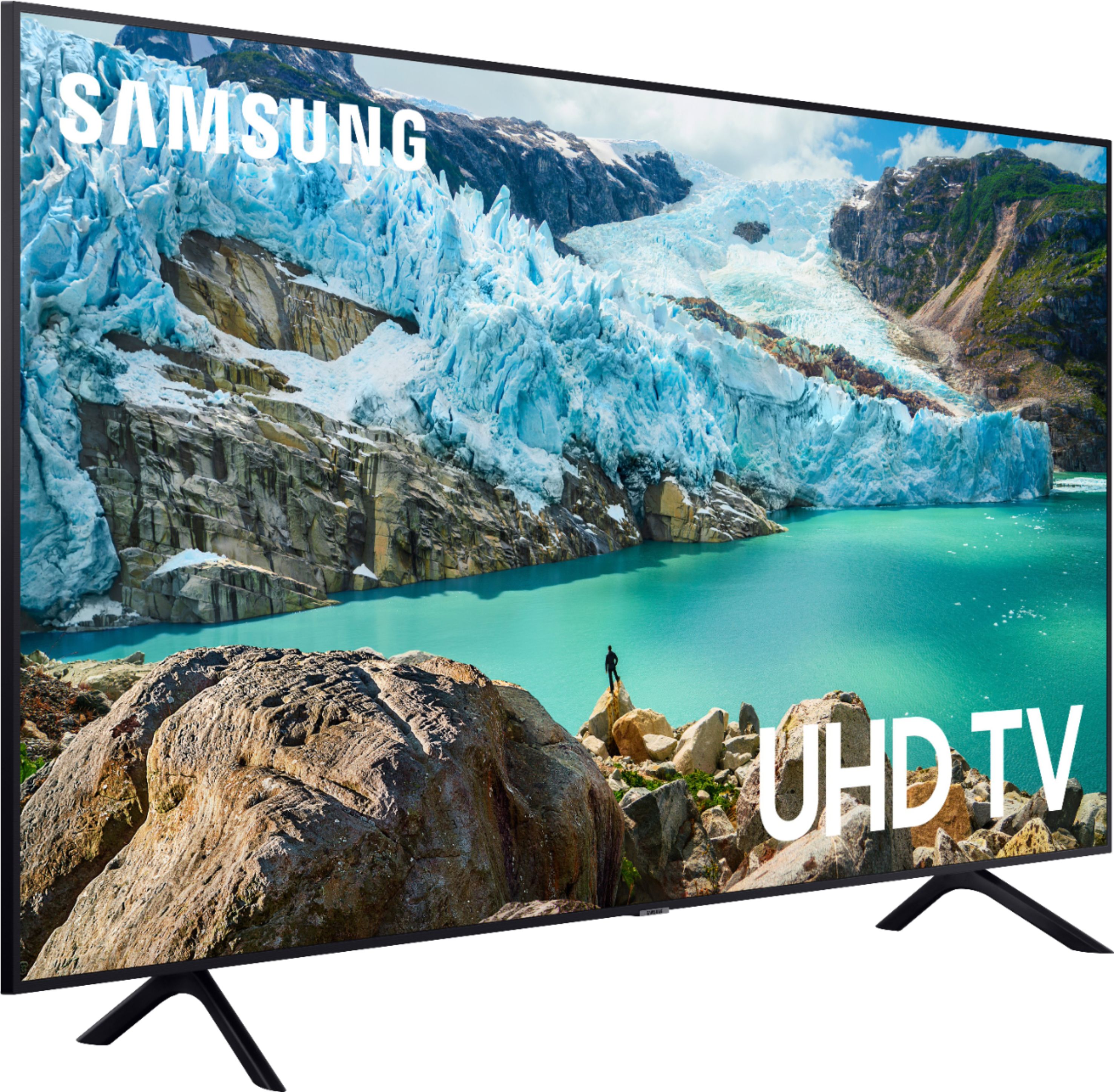 Angle View: Samsung - 75" Class Q60T Series QLED 4K UHD Smart Tizen TV