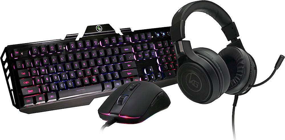 Angle View: IOGEAR - Kaliber Gaming Wired Gaming Bundle with RGB Backlighting - Black