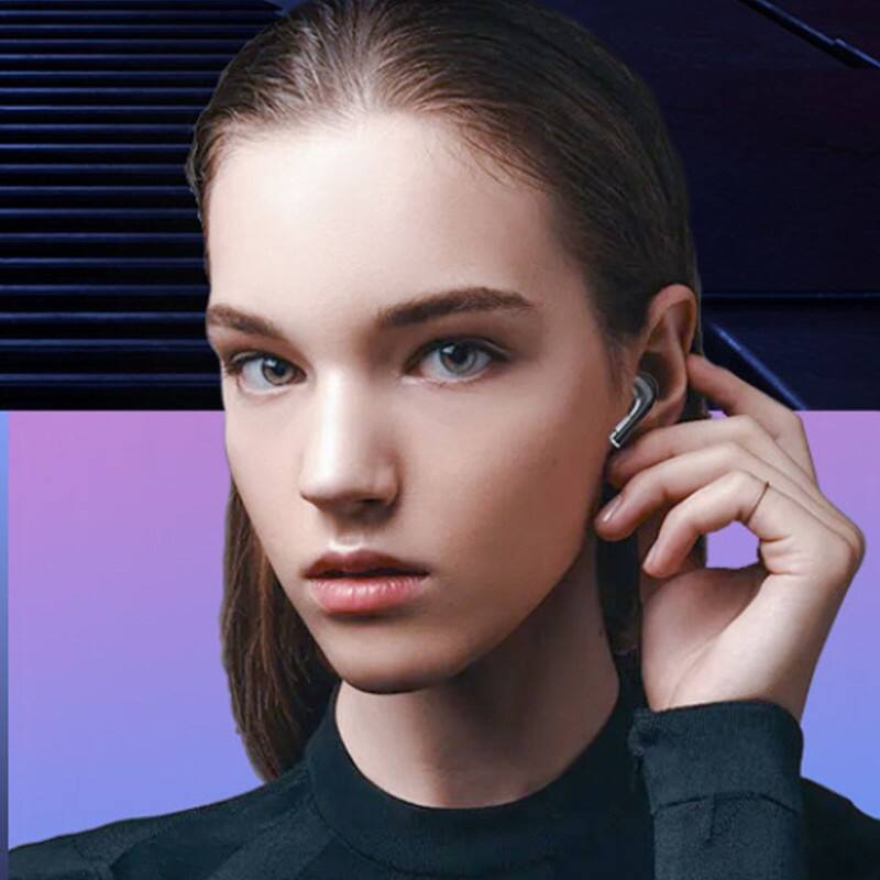 Alt View 5. SKRAN - Clear Top Bluetooth Earphone With Charger - TWS Wireless Earbuds with Transparent Lid Charging Case, HiFi Stereo Sound - White.