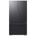 Samsung - 36 in. Wide Bespoke AI 30 cu. ft. 3-Door French Door Refrigerator with Zero Clearance Fit & In-Door Tall Water Dispenser - Matte Black Steel