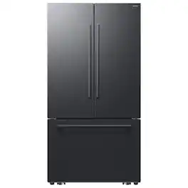 Samsung - Bespoke AI 30 cu. ft. 3-Door French Door Refrigerator with Zero Clearance Fit & In-Door Tall Water Dispenser - Matte Black Steel