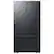 Front. Samsung - 36 in. Wide Bespoke AI 30 cu. ft. 3-Door French Door Refrigerator with Zero Clearance Fit & In-Door Tall Water Dispenser - Matte Black Steel.