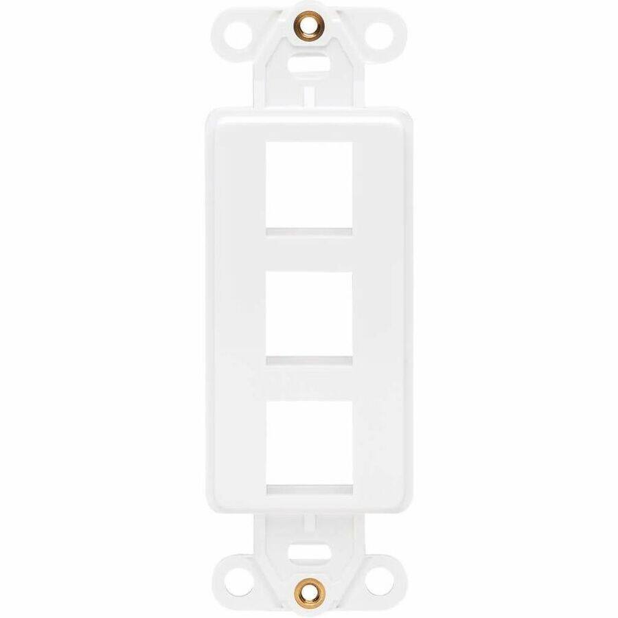 Alt View 2. Tripp Lite - Eaton Tripp Lite Series Center Plate Insert, Decora Style - Vertical, 3 Ports, TAA - 3 x Total Number of Socket(s) - White.