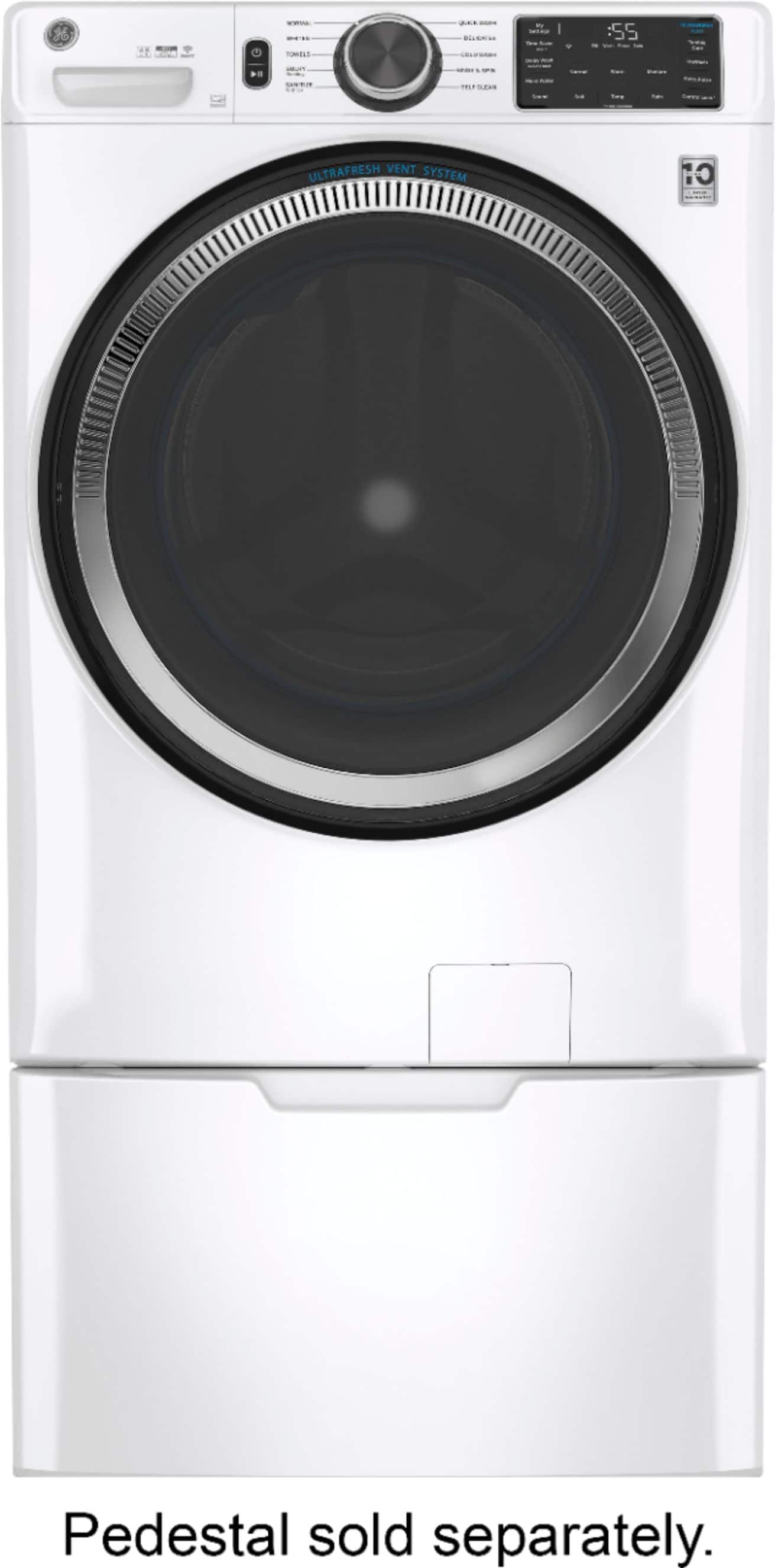 Alt View 11. GE - 4.8 CuFt High-Efficiency Stackable Smart Front Load Washer w/UltraFresh Vent System & Microban Antimicrobial Technology - White.