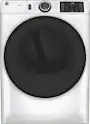 GE - 7.8 Cu. Ft. Stackable Smart 10-Cycle Electric Dryer - White