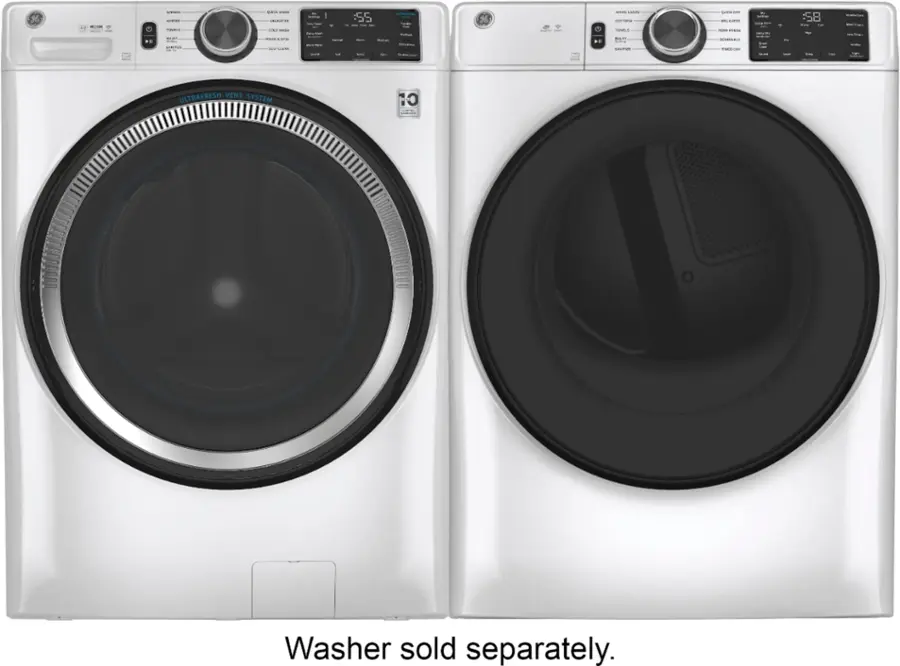 Alt View 12. GE - 7.8 Cu. Ft. 10-Cycle Electric Dryer - White.