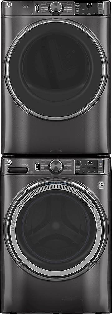 Alt View 13. GE - 4.8 Cu. Ft. High-Efficiency Front Load Washer with UltraFresh Vent System - Diamond Gray.