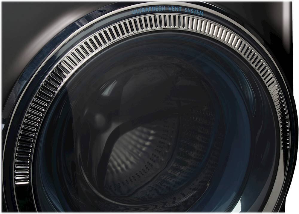 Alt View 15. GE - 4.8 Cu. Ft. High-Efficiency Front Load Washer with UltraFresh Vent System - Diamond Gray.