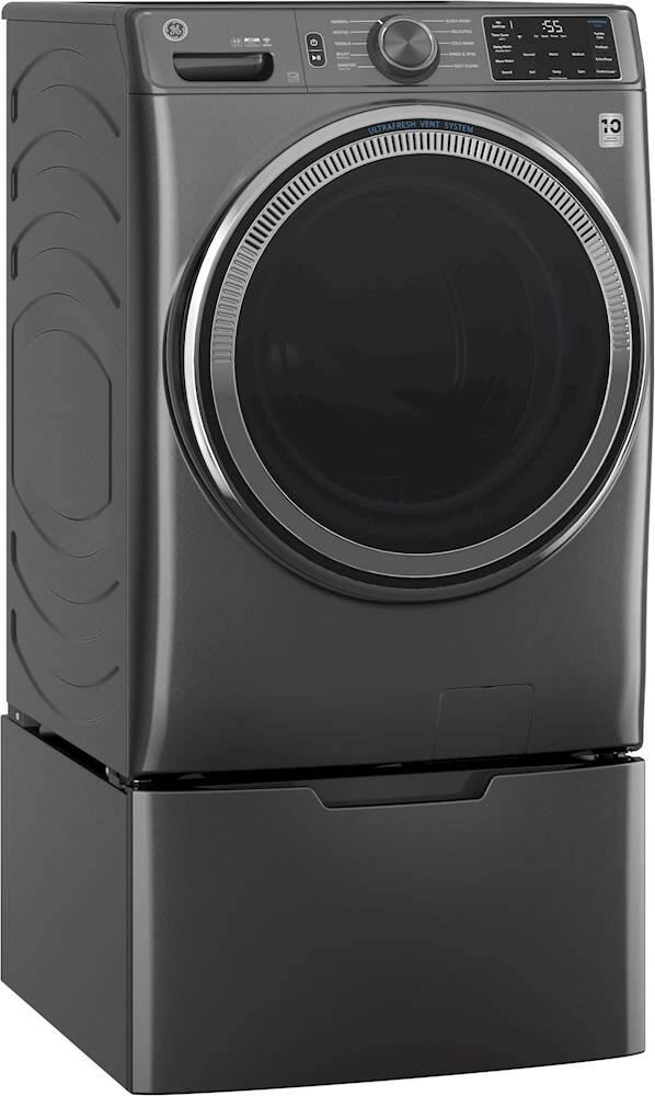 Alt View 1. GE - 4.8 Cu. Ft. High-Efficiency Front Load Washer with UltraFresh Vent System - Diamond Gray.