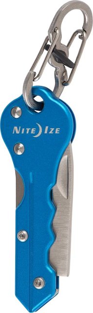Angle Zoom. Nite Ize - DoohicKey Key Chain Hook Knife - Blue.