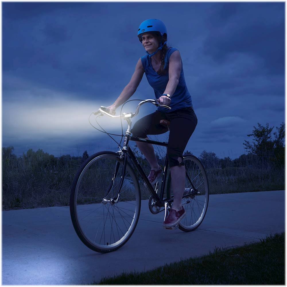 white bicycle light