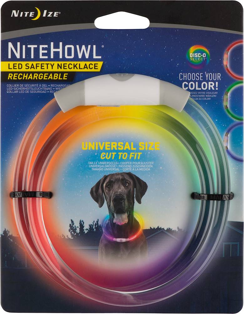 Dog Collar Nickel-Plated D-Rings Heavy Duty plastic vinyl ast colors  reflective