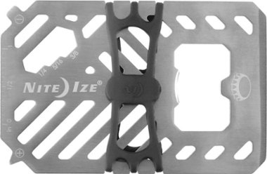 Nite Ize - Financial Tool Multi-Tool Wallet - Stainless - Front_Zoom