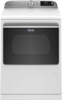 Maytag - 7.4 Cu. Ft. Smart Gas Dryer with Steam and Extra Power Button - White - Front_Zoom