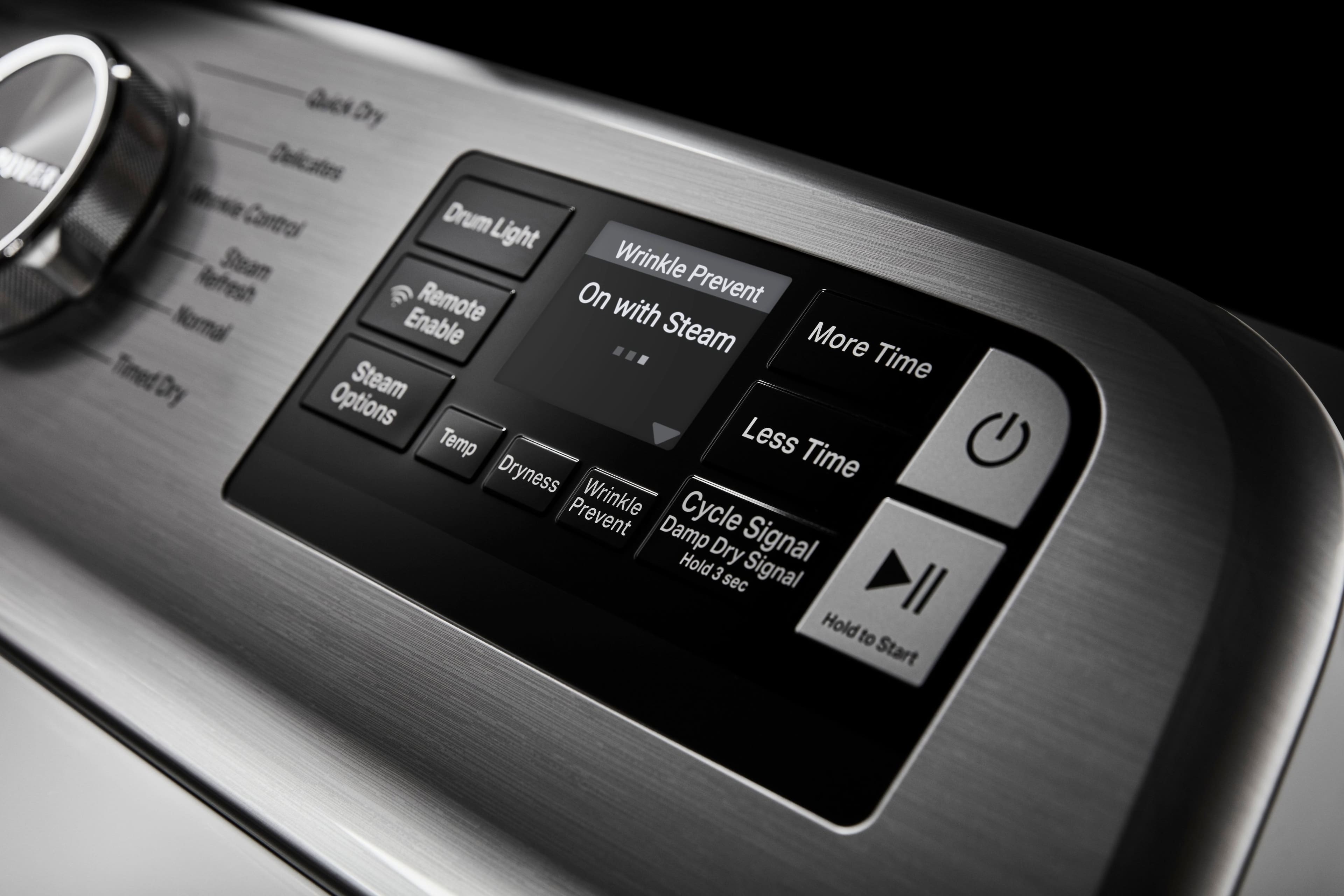 Alt View 17. Maytag - 7.4 Cu. Ft. Smart Gas Dryer with Steam and Extra Power Button - White.