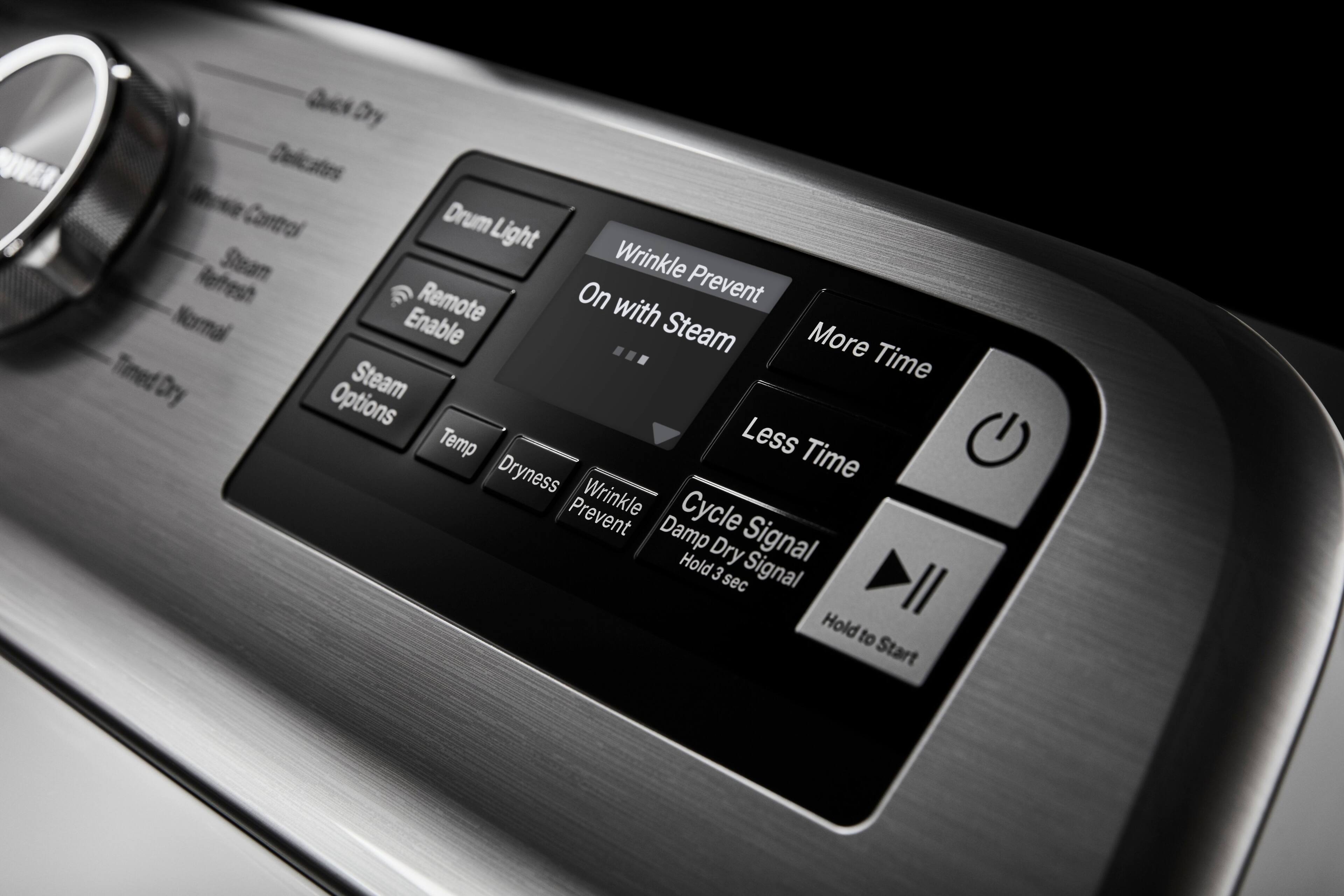 Alt View 17. Maytag - 7.4 Cu. Ft. Smart Gas Dryer with Steam and Extra Power Button - White.