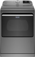 Maytag - 7.4 Cu. Ft. Smart Gas Dryer with Steam and Extra Power Button - Metallic Slate - Front_Zoom