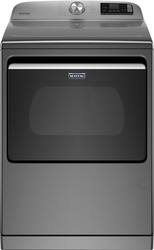 Maytag - 7.4 Cu. Ft. Smart Gas Dryer with Steam and Extra Power Button - Metallic Slate - Front_Zoom