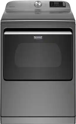 Maytag - 7.4 Cu. Ft. Smart Gas Dryer with Steam and Extra Power Button - Metallic Slate