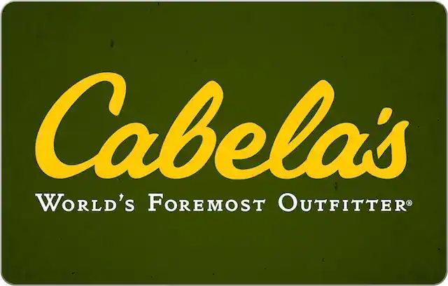 Front. Cabelas - $50 Gift Card.