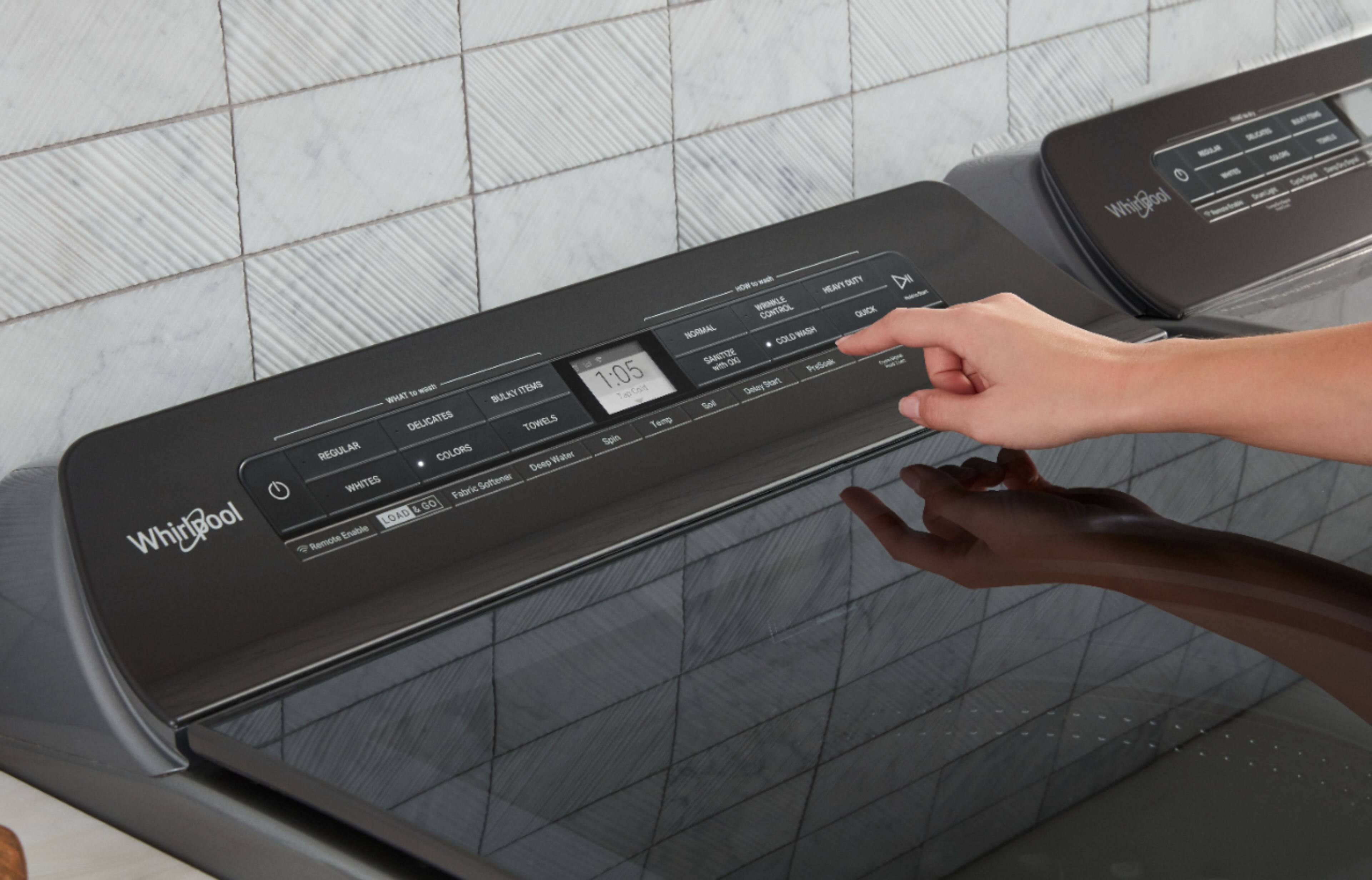 Alt View 13. Whirlpool - 4.8 Cu. Ft. Smart Top Load Washer with Load & Go Dispenser - Chrome Shadow.