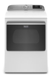 Maytag - 7.4 Cu. Ft. Smart Electric Dryer with Extra Power Button - White - Front_Zoom