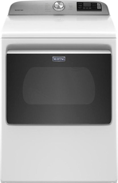 Front Zoom. Maytag - 7.4 Cu. Ft. Smart Electric Dryer with Extra Power Button - White.