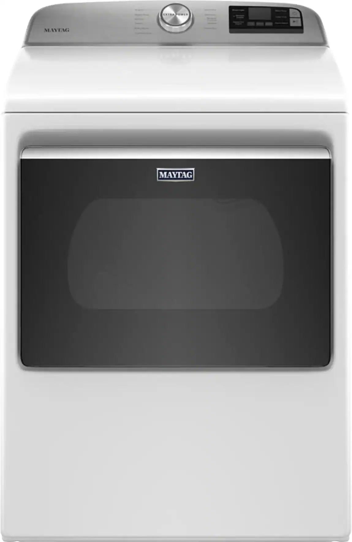 Front. Maytag - 7.4 Cu. Ft. Smart Electric Dryer with Extra Power Button - White.