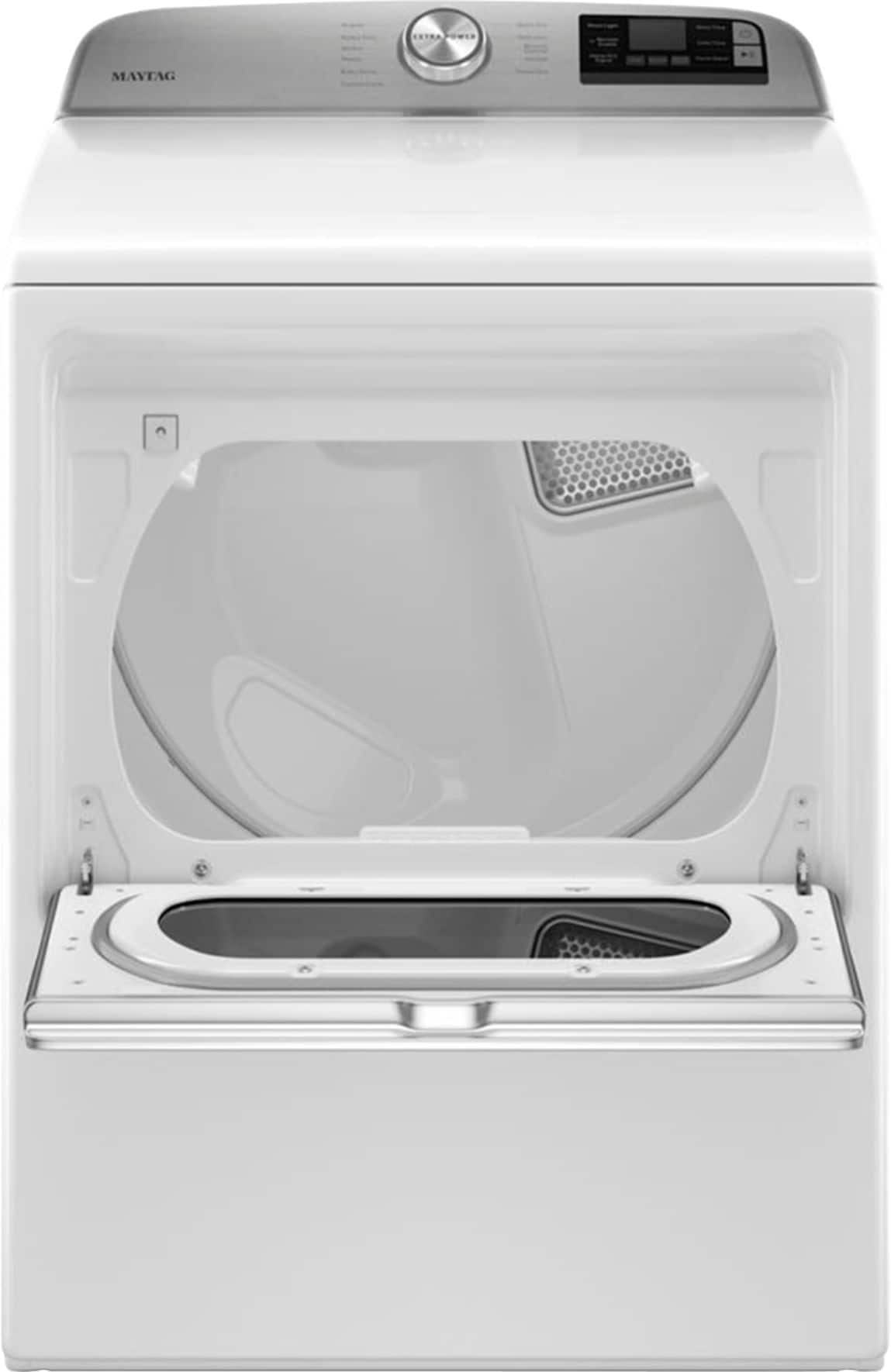 Alt View 2. Maytag - 7.4 Cu. Ft. Smart Electric Dryer with Extra Power Button - White.